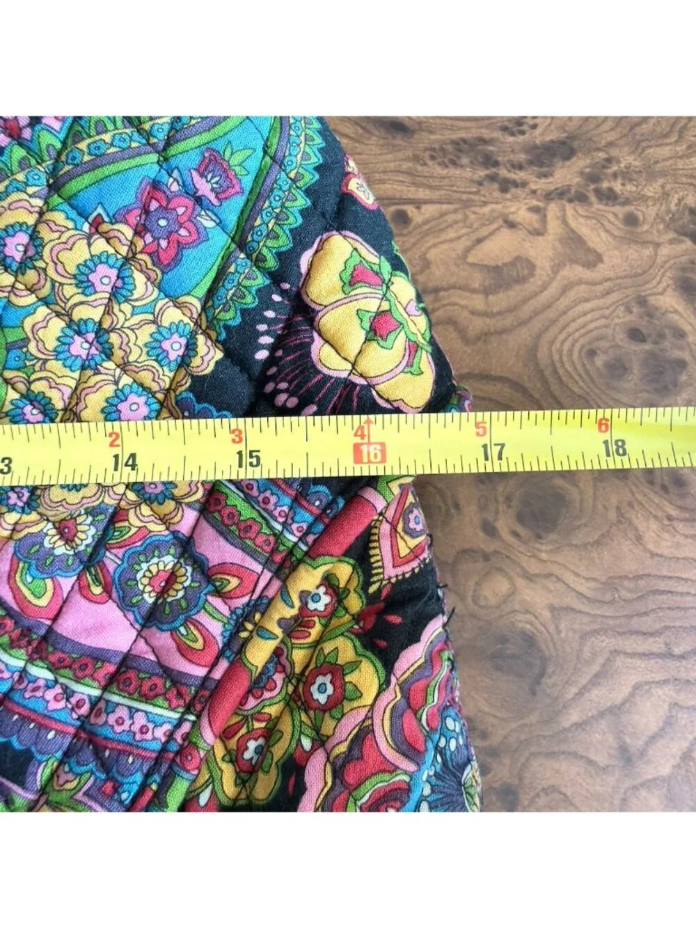 Retired Vera Bradley Hobo Bag Symphony In Hue Quilted Paisley Floral Vibrant Tot